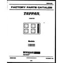 Tappan 14-3089-00-04 cover diagram