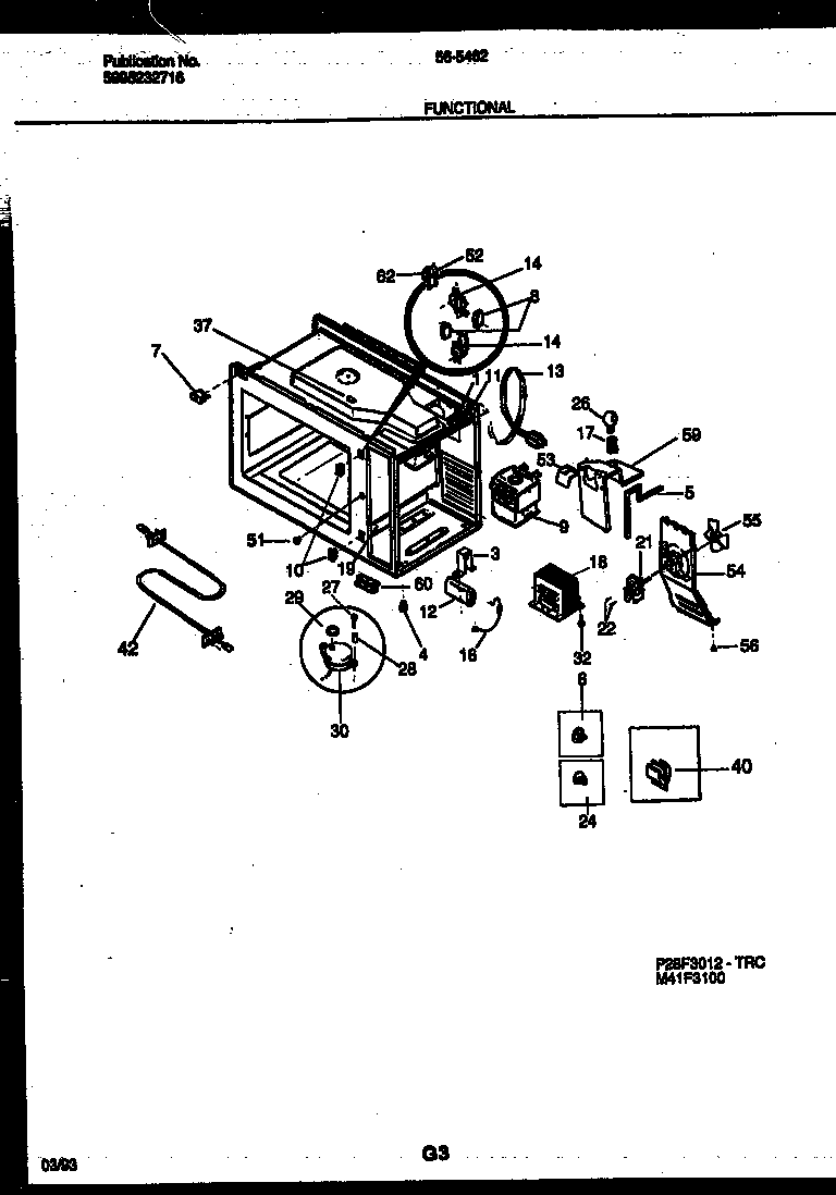 Tappan 56-9532-10-03 functional parts diagram