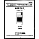 Tappan 72-3981-00-04 cover page diagram