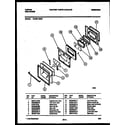 Tappan 72-3981-00-04 lower oven door parts diagram