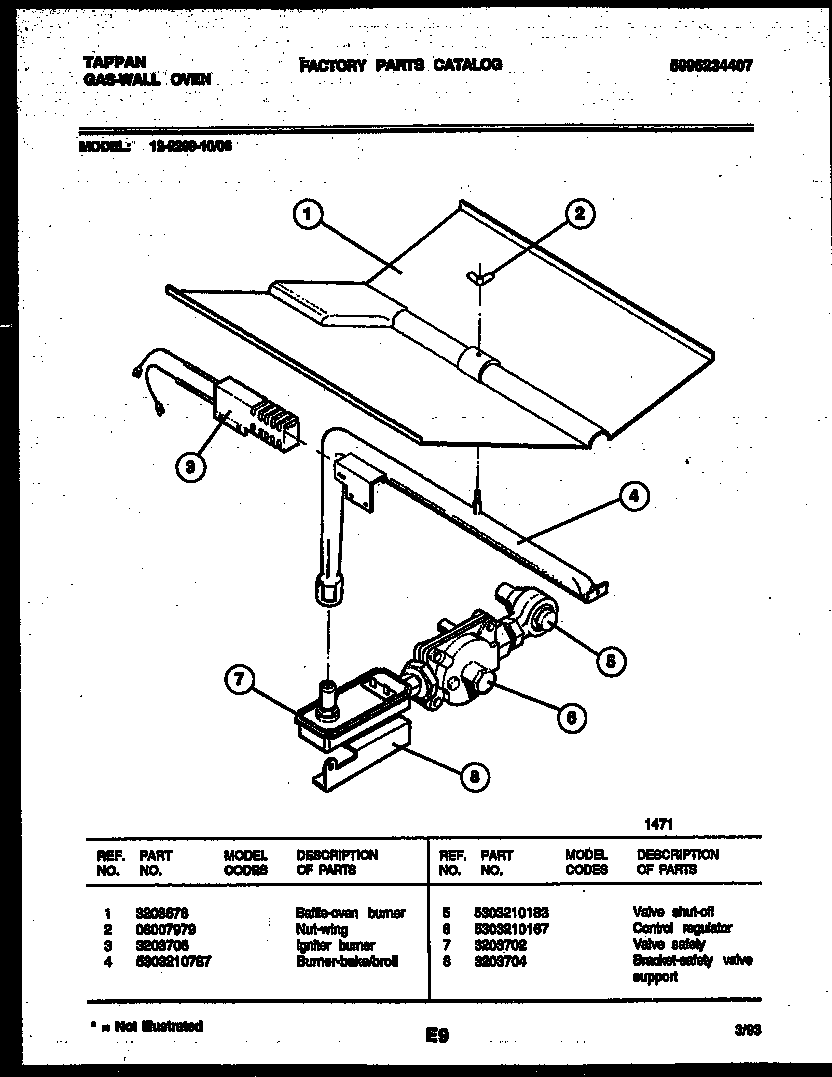 Tappan 12-2299-00-06 gas control diagram
