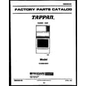 Tappan 72-3662-00-01 cover page diagram