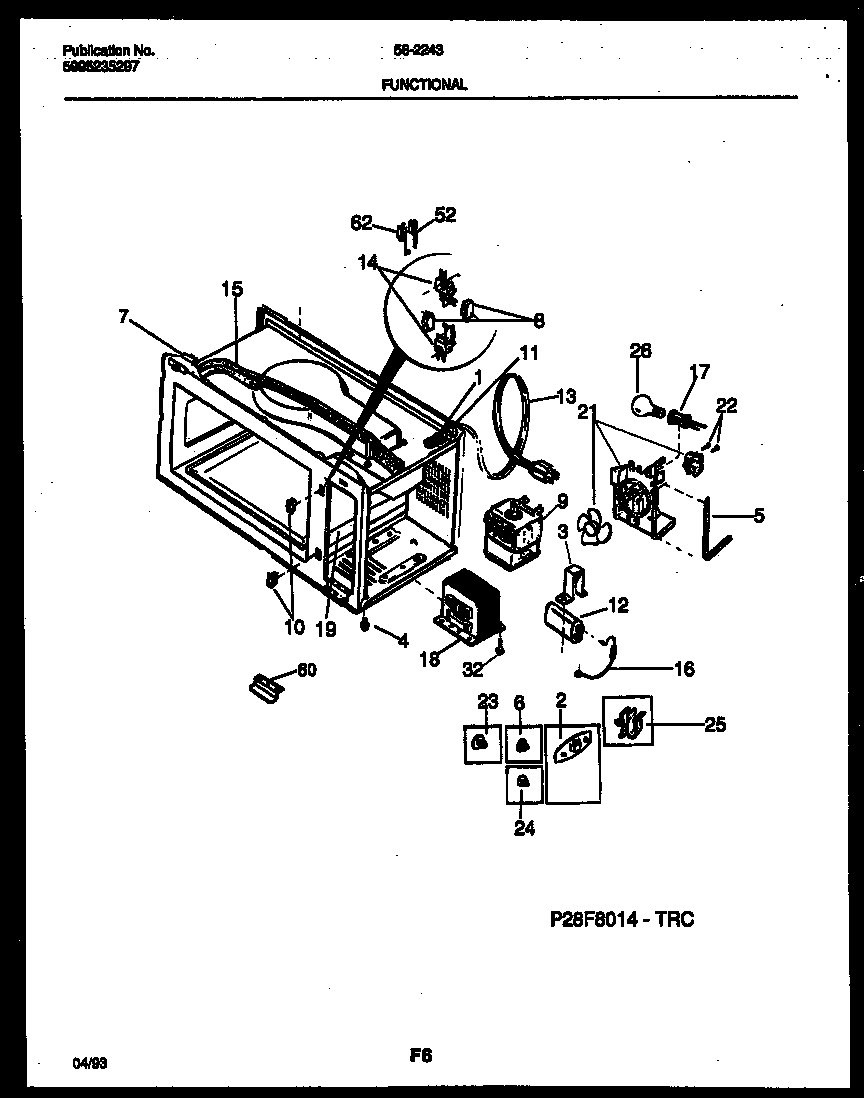 Tappan 56-2243-10-03 functional parts diagram