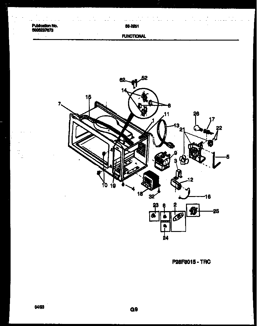 Tappan 56-2251-10-04 functional parts diagram