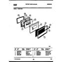 Tappan 72-3651-23-04 lower oven door parts diagram