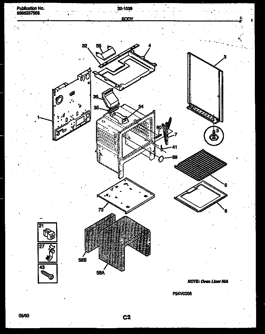 Tappan 32-1009-23-09 body parts diagram