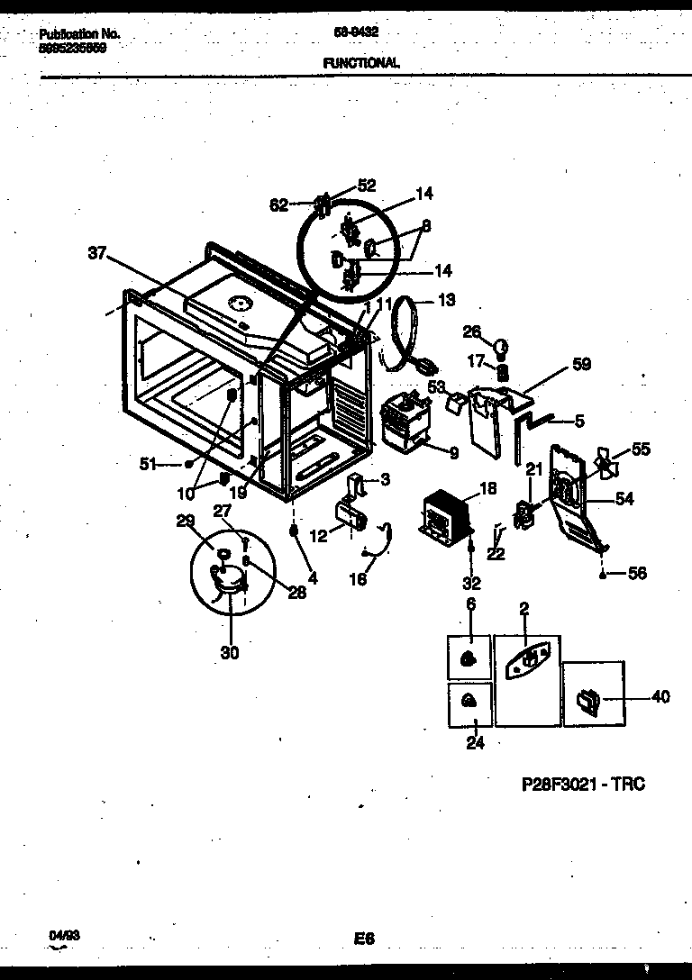 Tappan 56-9432-10-06 functional parts diagram
