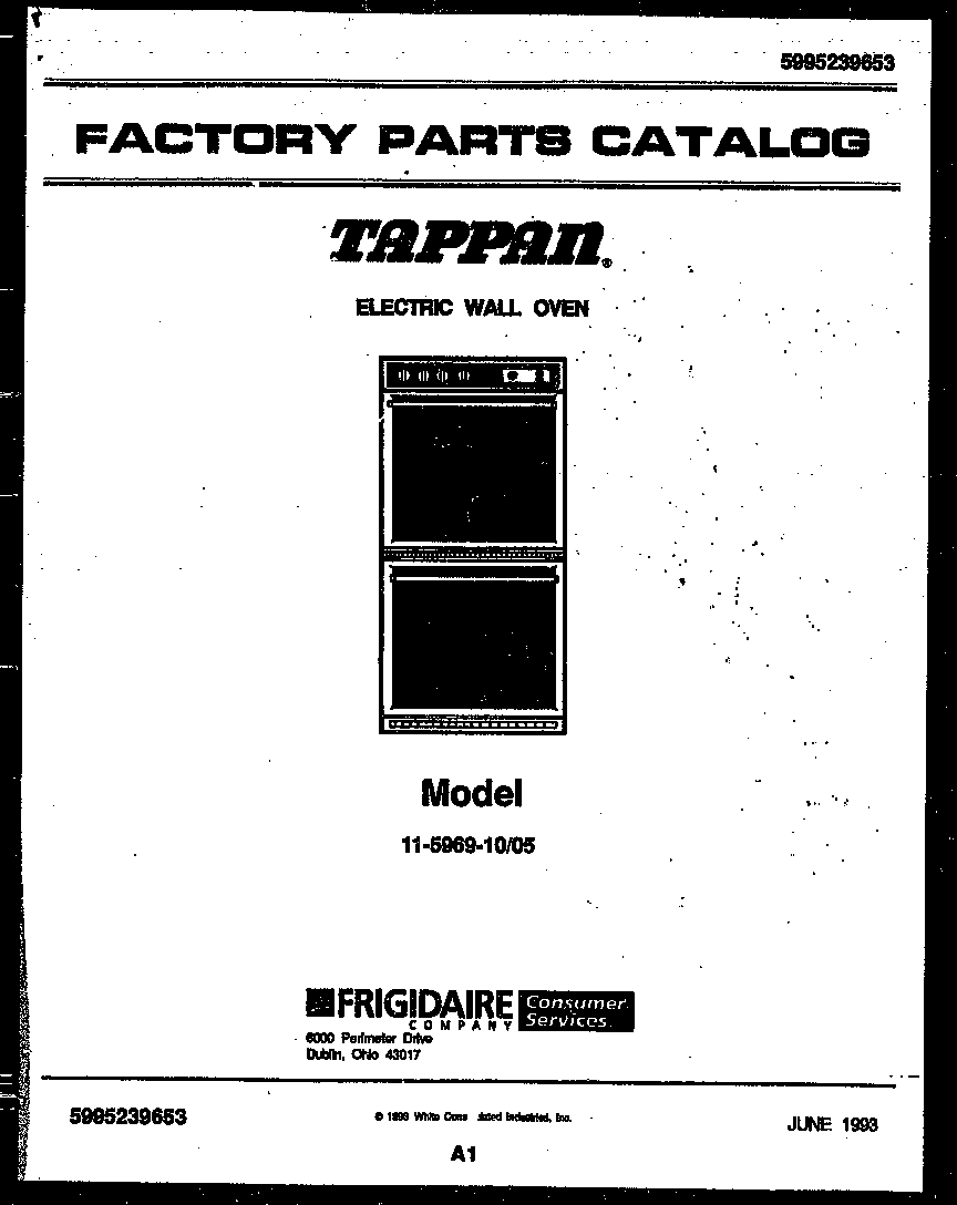 Tappan 11-5969-00-05 cover page diagram