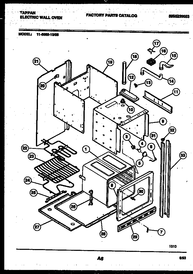 Tappan 11-5969-00-05 body parts diagram