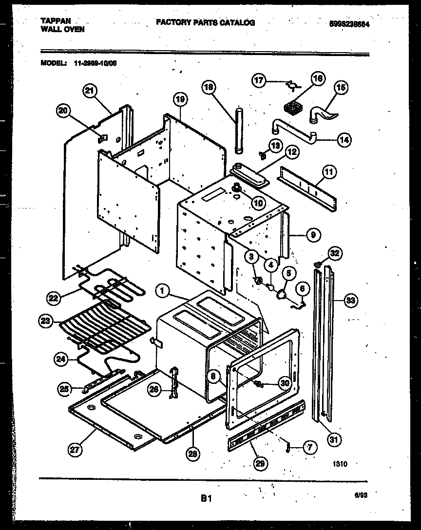 Tappan 11-2969-00-05 body parts diagram