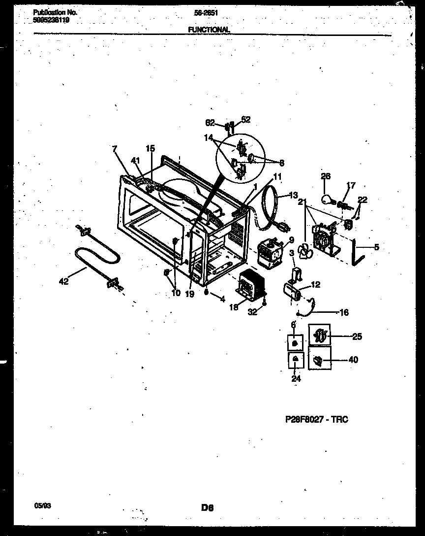 Tappan 56-2651-10-04 functional parts diagram