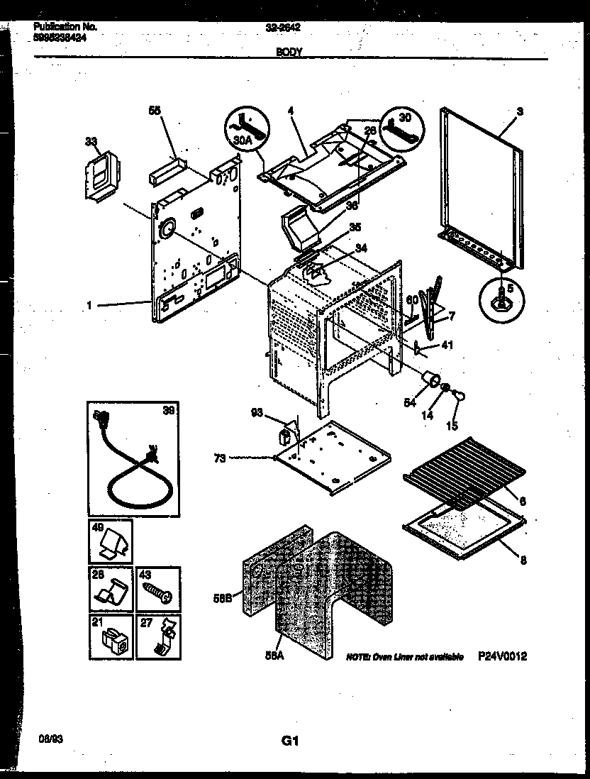 Tappan 32-2642-32-02 body parts diagram