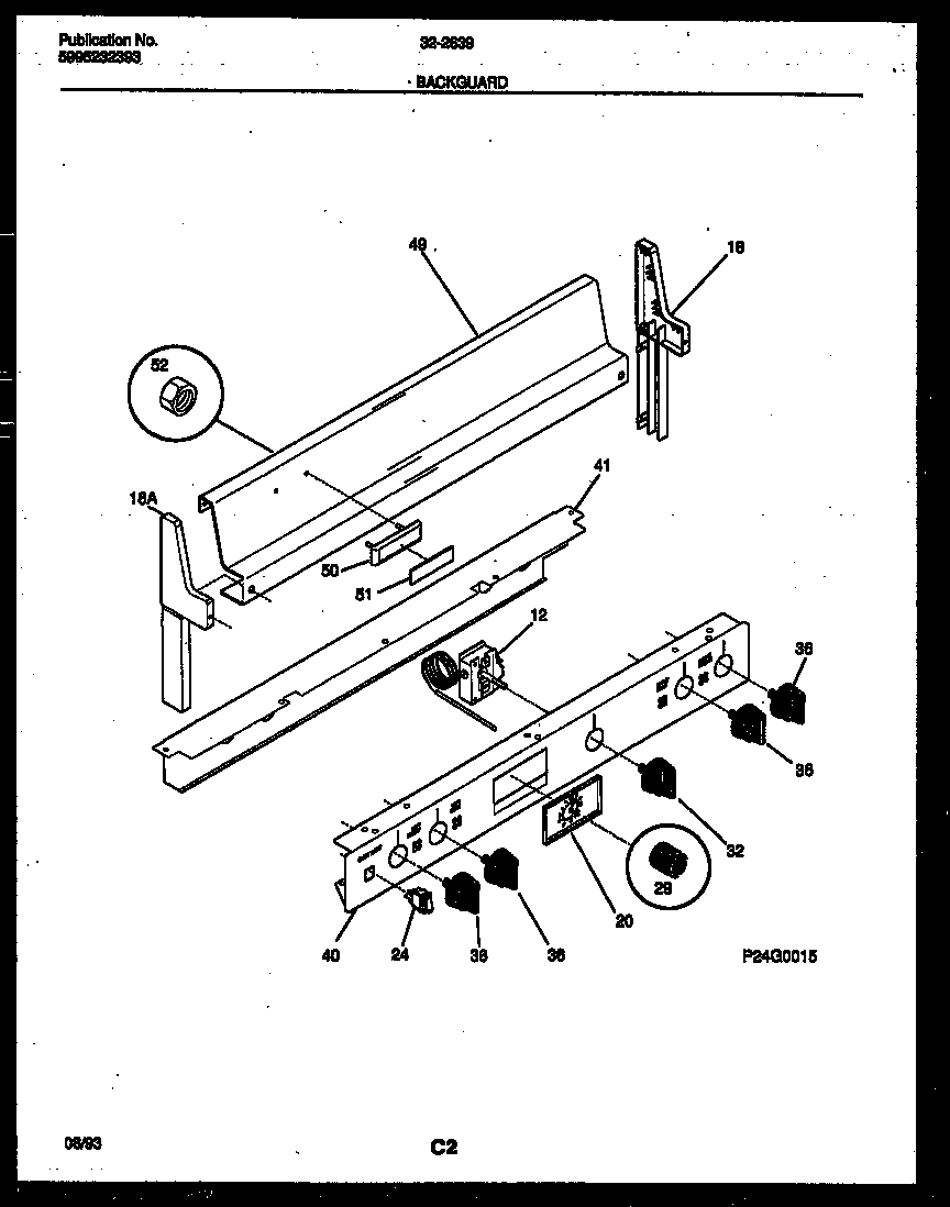 Tappan 32-2639-00-07 backguard diagram