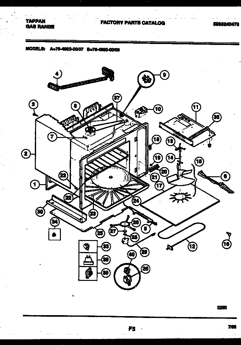 Tappan 76-4960-00-08 body parts diagram