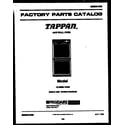 Tappan 12-3699-00-05 cover page diagram