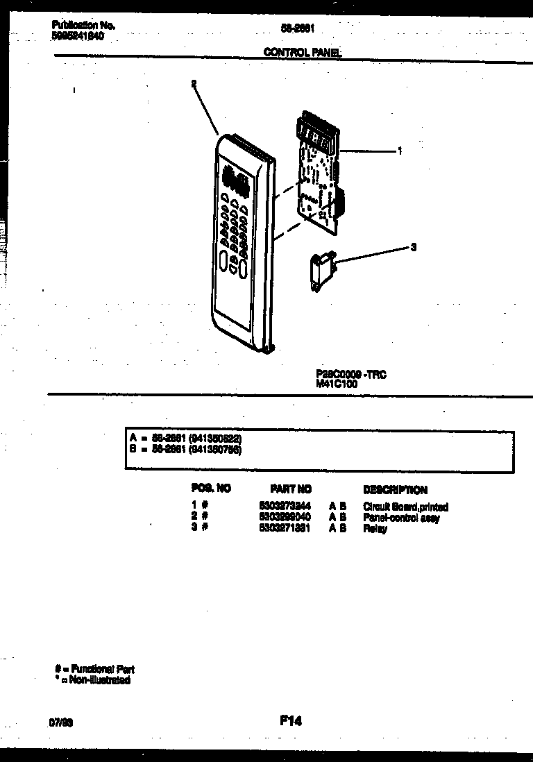 Tappan 56-2661-10-04 control panel diagram