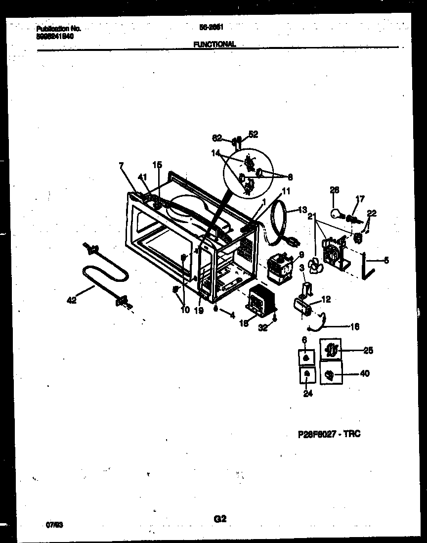 Tappan 56-2661-10-04 functional parts diagram
