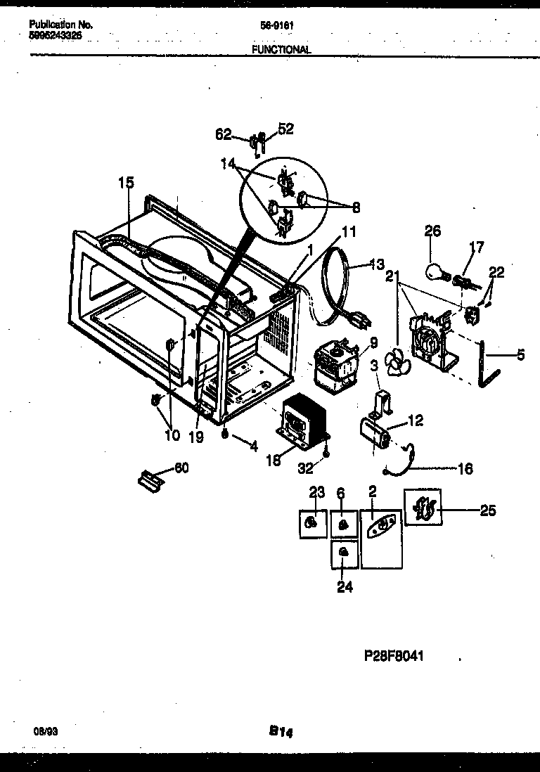 Tappan 56-9181-10-04 functional parts diagram
