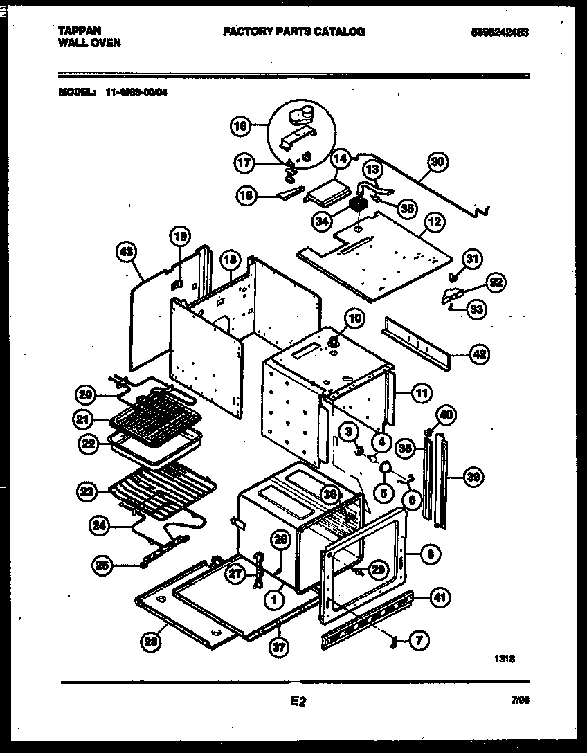 Tappan 11-4989-00-04 body parts diagram