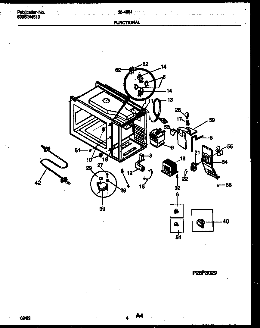 Tappan 56-4851-10-05 functional parts diagram