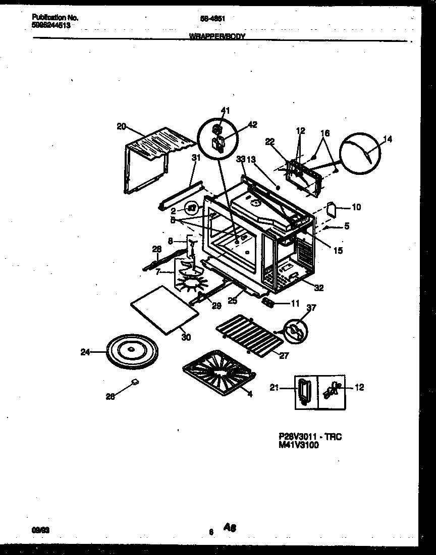 Tappan 56-4851-10-05 wrapper and body parts diagram