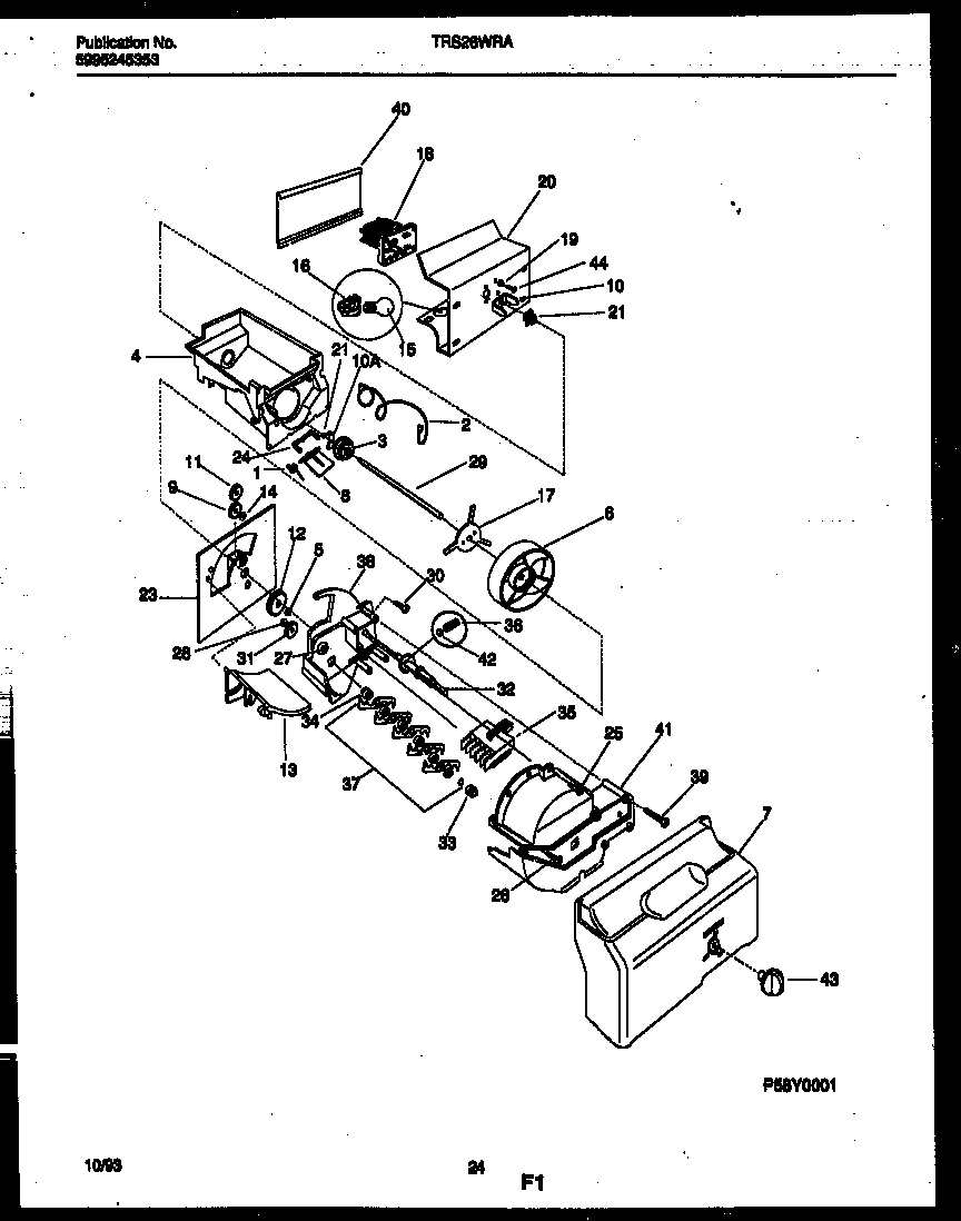 Tappan TRS26WRAD0 ice dispenser diagram