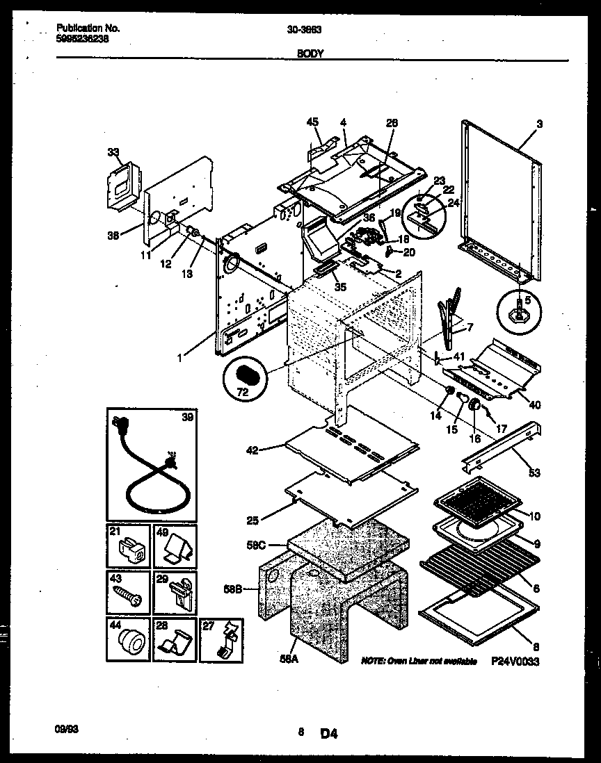 Tappan 30-3863-23-01 body parts diagram