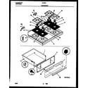 Tappan 30-3863-00-01 cooktop and drawer parts diagram