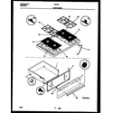 Tappan 30-2761-23-05 cooktop and drawer parts diagram