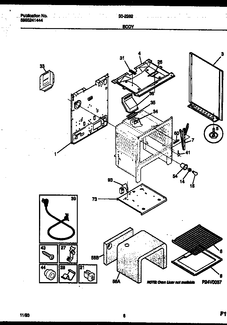 Tappan 30-2262-23-02 body parts diagram