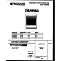 Tappan 30-2132-00-02 cover page diagram