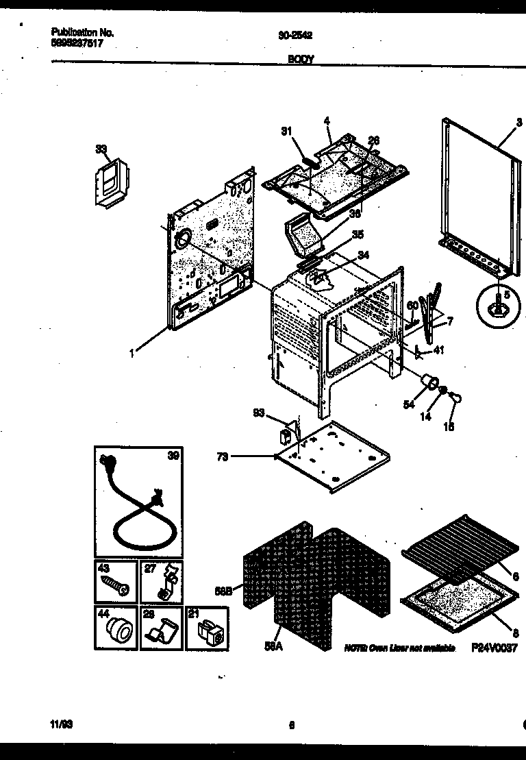 Tappan 30-2542-00-03 body parts diagram