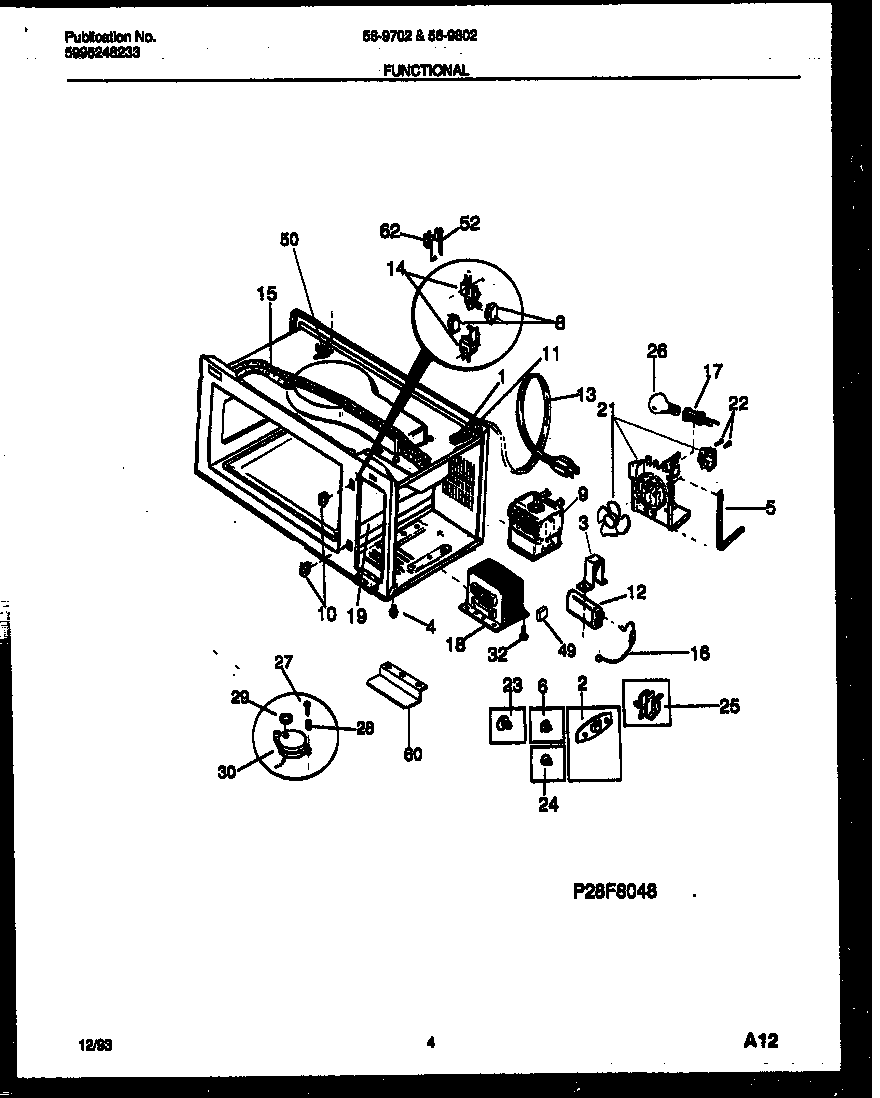 Tappan 56-9702-10-03 functional parts diagram
