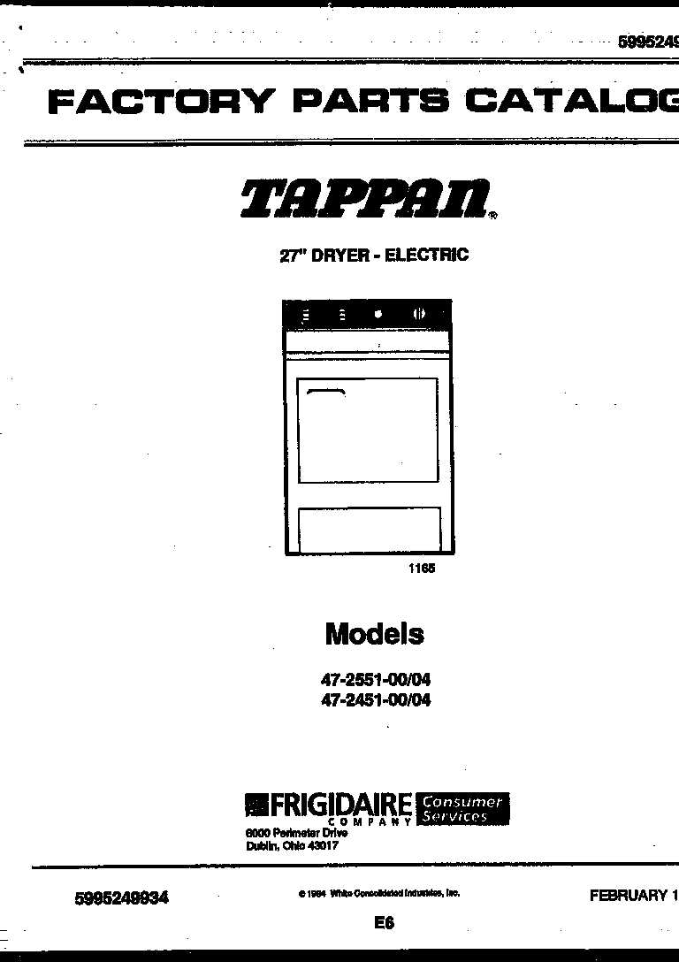 Tappan 47-2551-00-04 null diagram