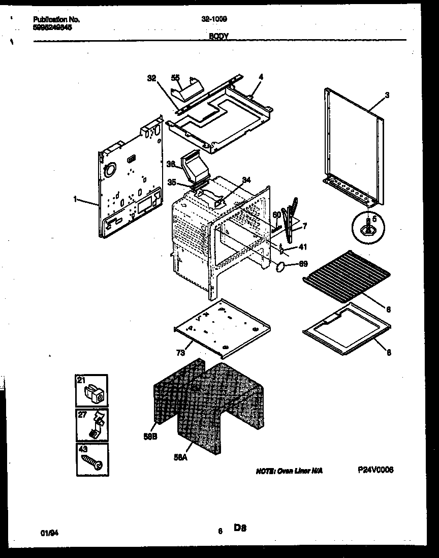 Tappan 32-1009-23-11 body parts diagram