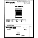 Tappan 30-1149-23-12 cover page diagram