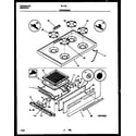 Tappan 30-1149-23-12 cooktop and broiler drawer parts diagram