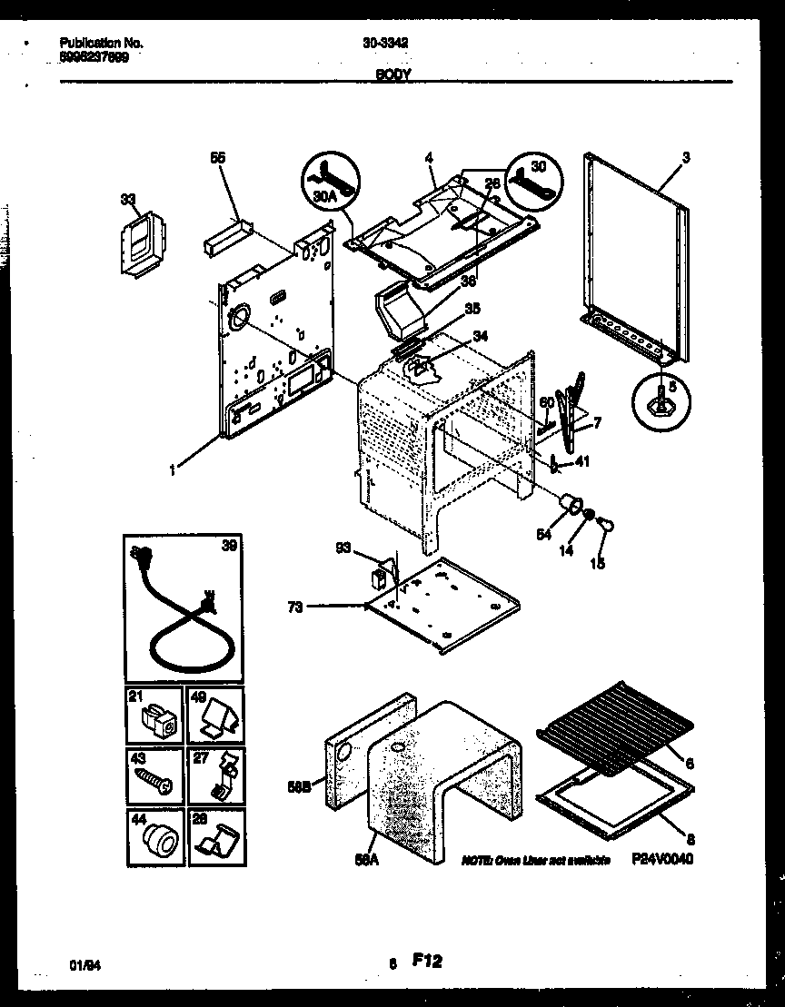 Tappan 30-3342-00-02 body parts diagram