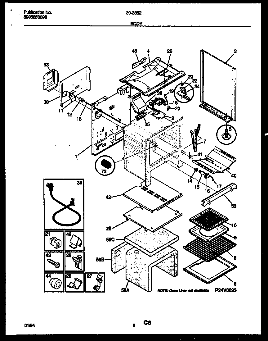 Tappan 30-3852-00-03 body parts diagram
