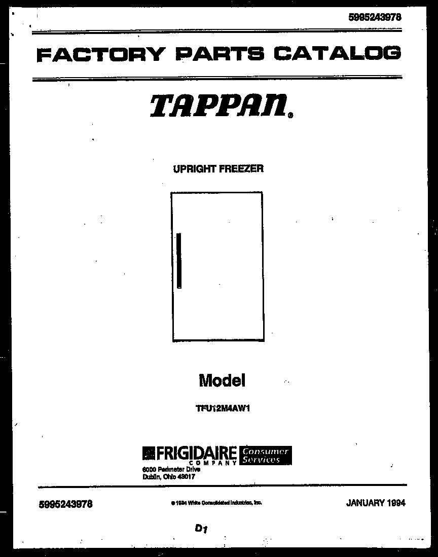 Tappan TFU12M4AW1 null diagram