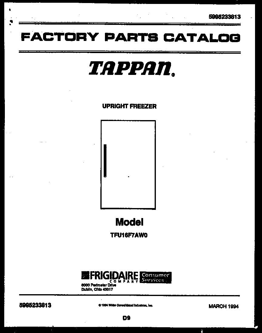Tappan TFU16F7AW0 null diagram