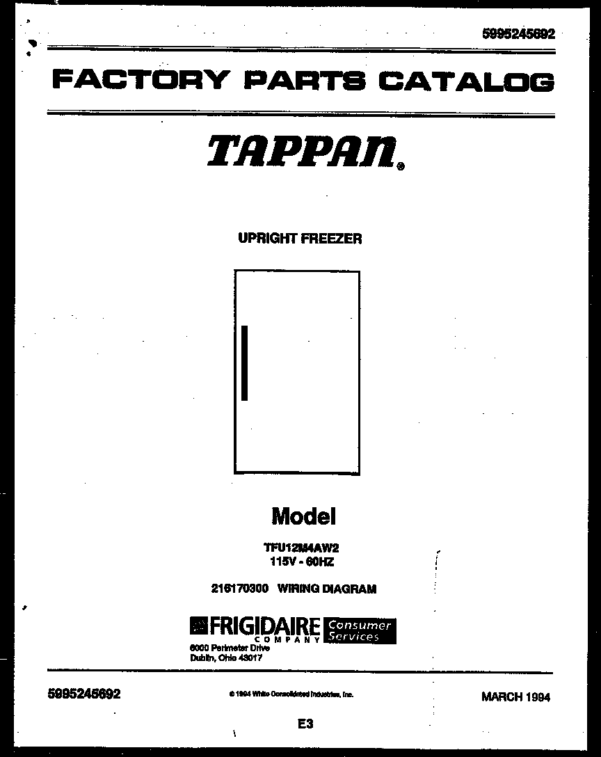 Tappan TFU12M4AW2 null diagram