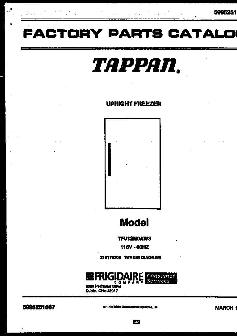 Tappan TFU12M0AW3 null diagram