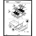 Tappan 30-4982-23-02 cooktop and drawer parts diagram