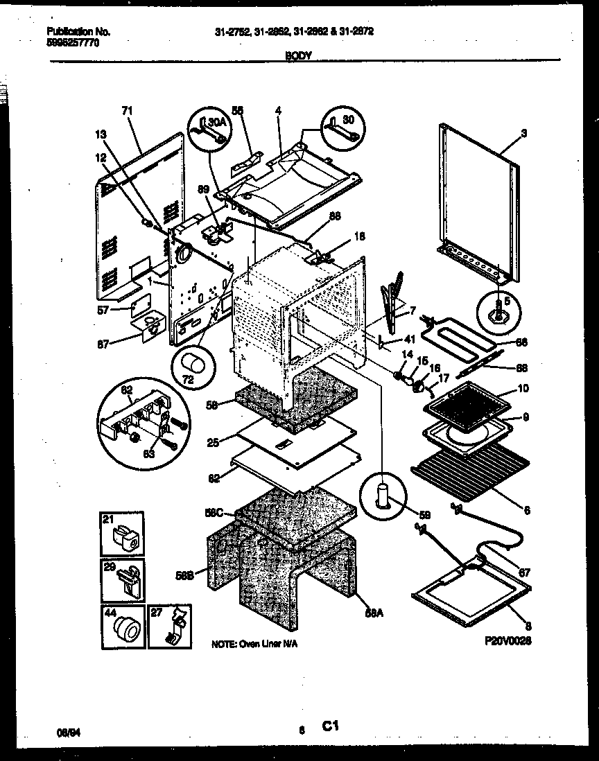 Tappan 31-2862-00-02 body parts diagram