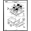Tappan 31-2852-00-02 cooktop and drawer parts diagram