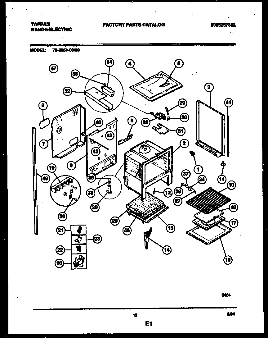 Tappan 73-3951-23-03 lower body parts diagram