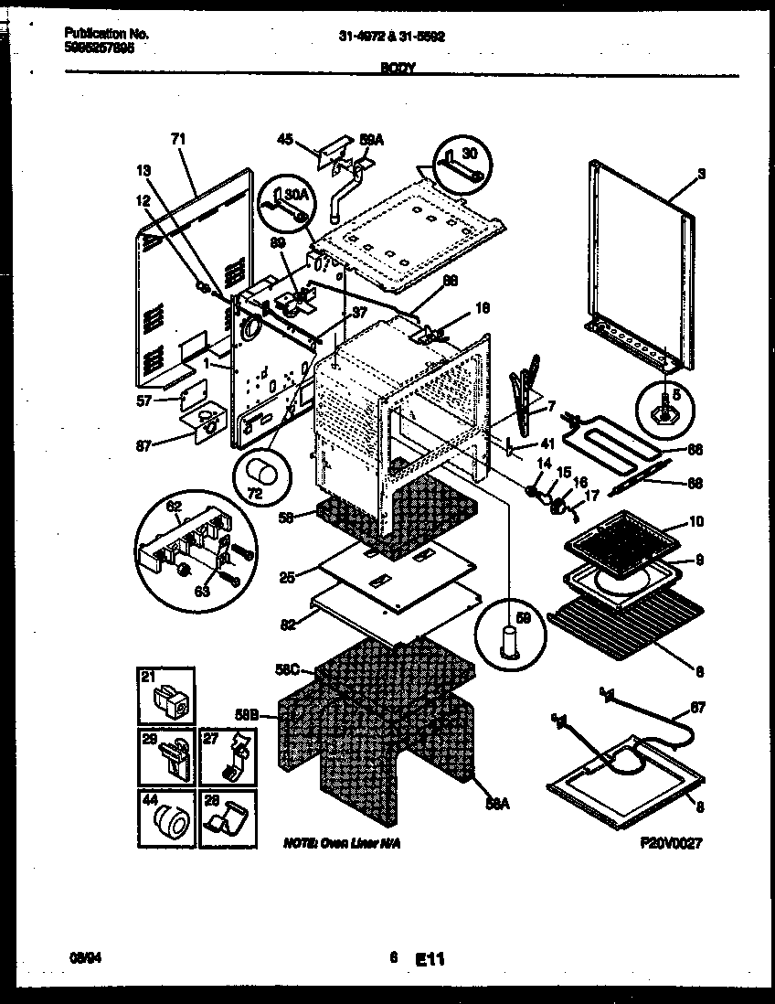 Tappan 31-4972-00-02 body parts diagram
