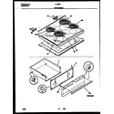 Tappan 31-5592-23-02 cooktop and drawer parts diagram