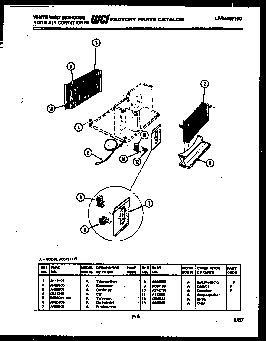 White-Westinghouse RS249JCW1 door parts diagram